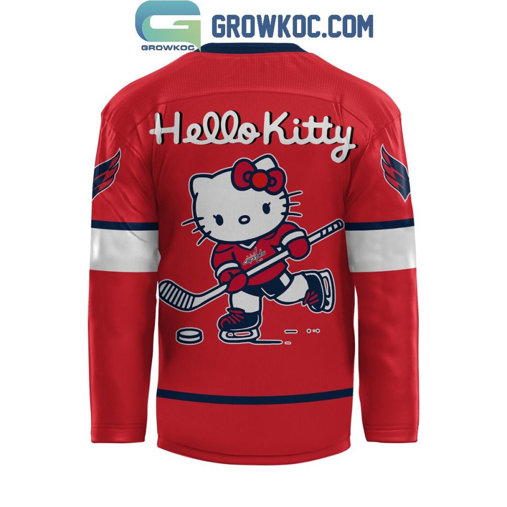 Washington Capitals Hello Kitty 50Th Anniversary 2024 Hockey Jersey - Image 3