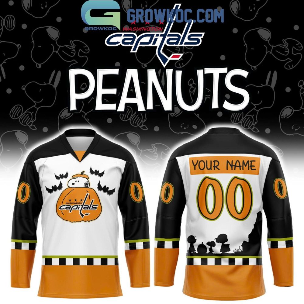 Washington Capitals Snoopy Peanuts Halloween Hockey Jersey