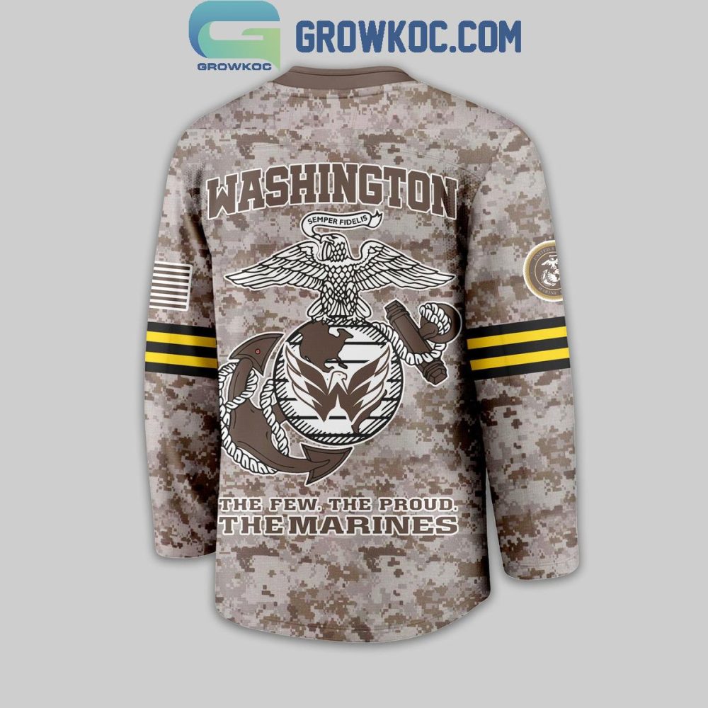 Washington Capitals Us Marine Corps Hockey Jersey - Image 3