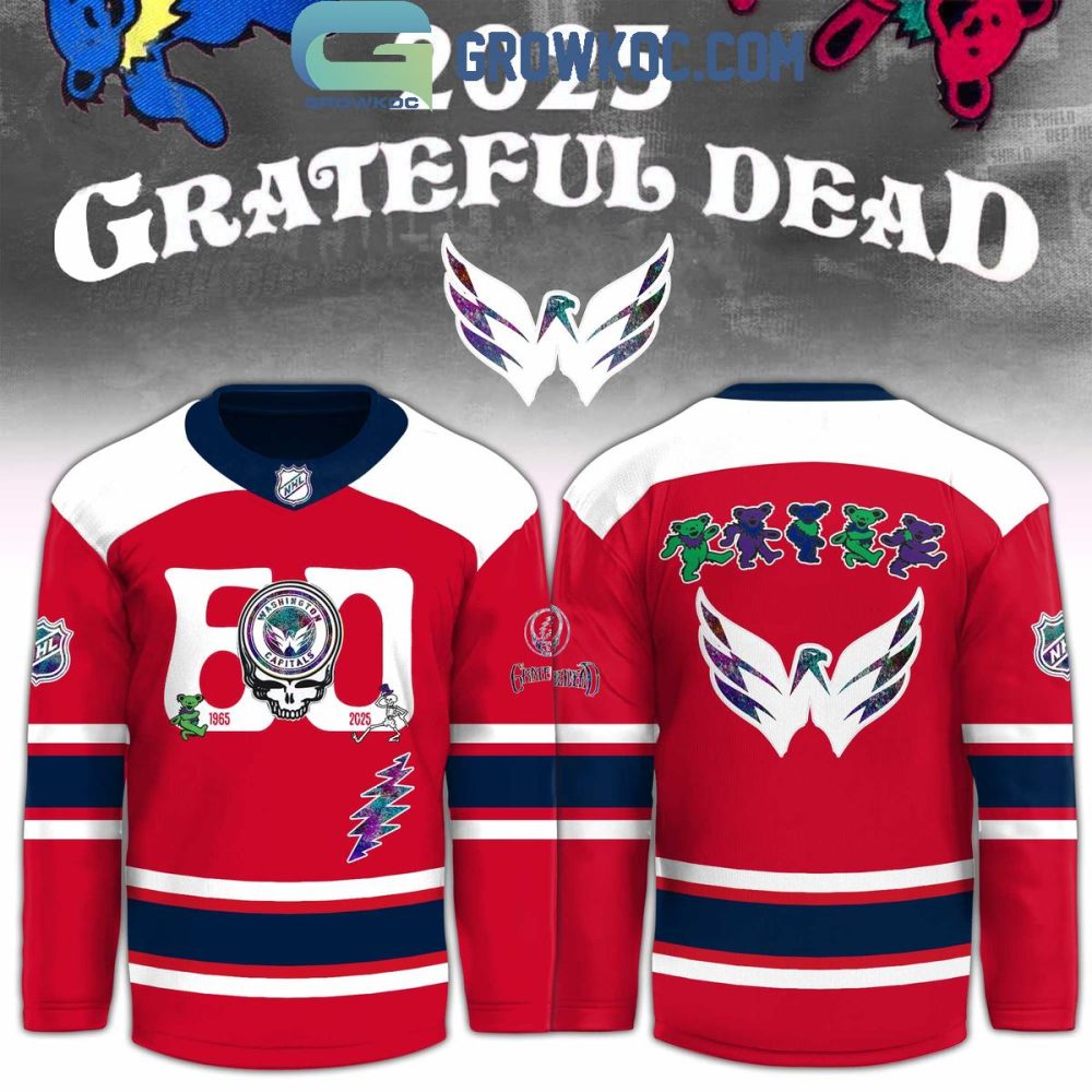 Washington Capitals X Grateful Dead 60 Years Hockey Jersey