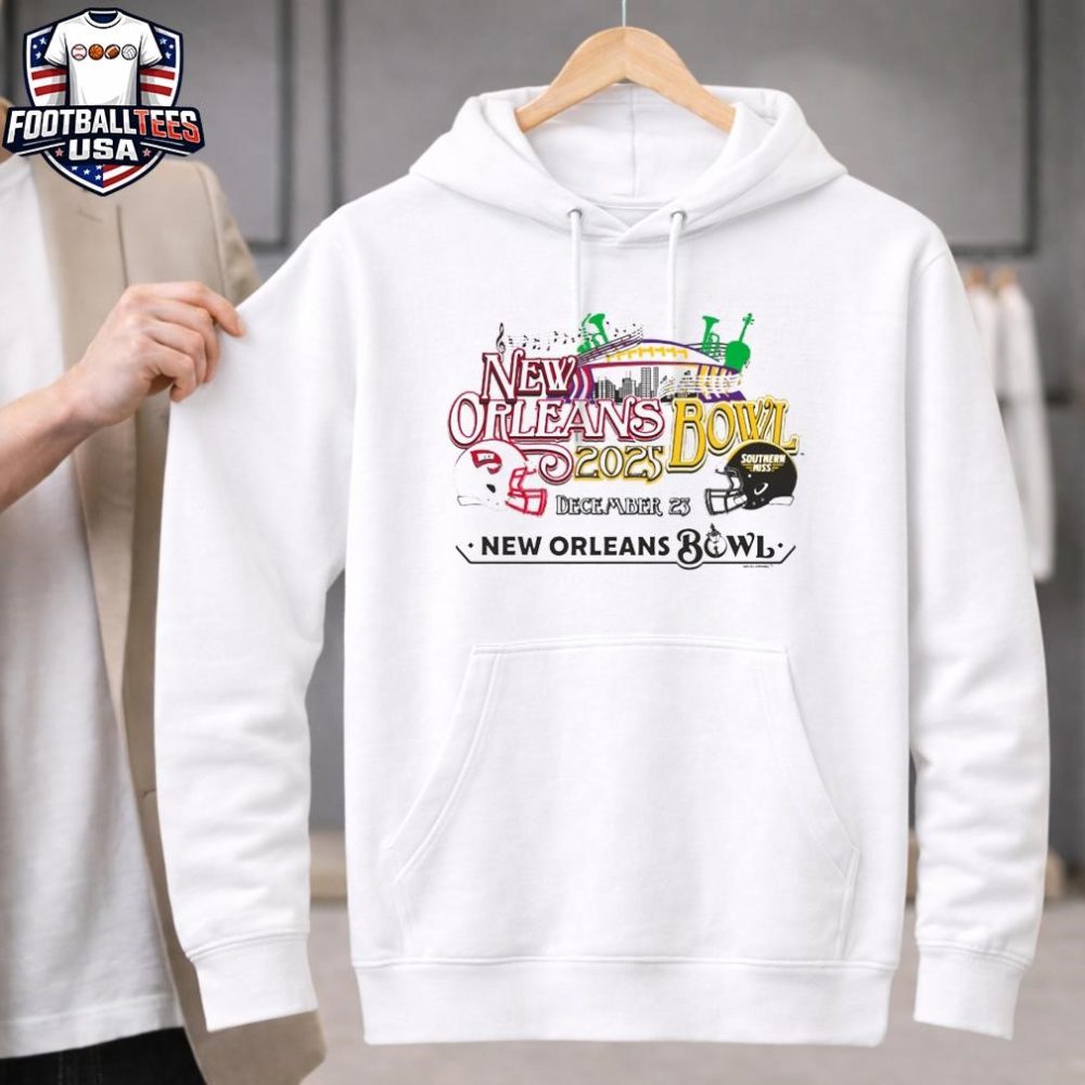 Western Kentucky Hilltoppers Vs Southern Miss Golden Eagles 2025 New Orleans Bowl Music City Dec 23 2025 Helmet T-Shirt - Image 2
