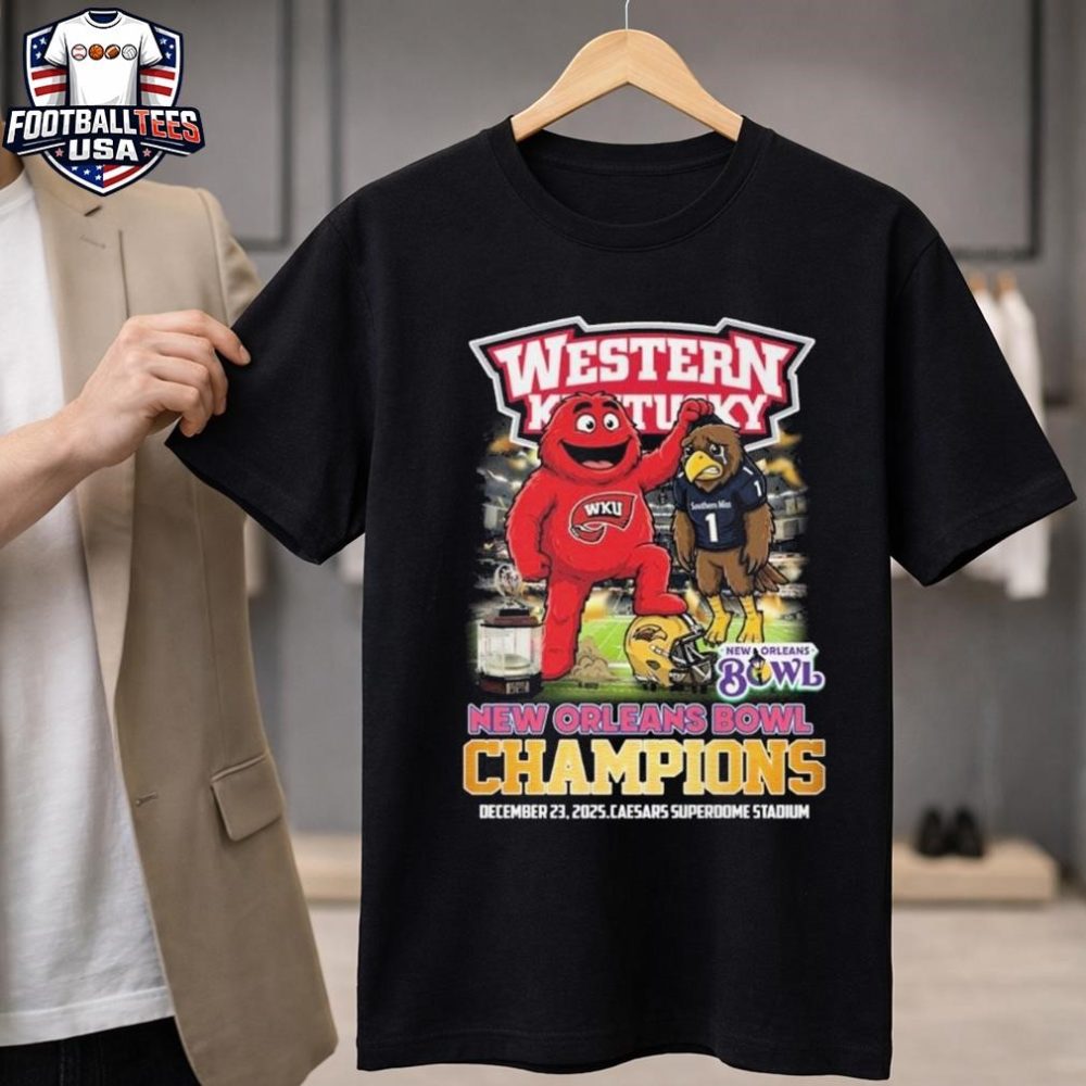 Western Kentucky New Orleans Bowl Champions 2025 Mascot Vintage Unisex Shirt