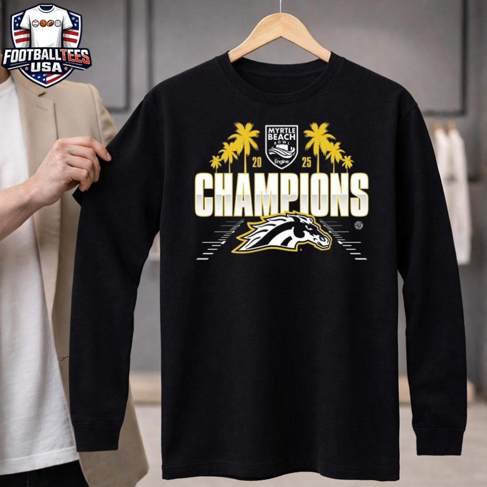 Western Michigan Broncos 2025 Ncaa Football Myrtle Beach Bowl Champions Logo Unisex Shirt - Image 4