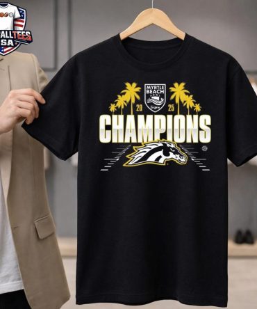 Western Michigan Broncos 2025 Ncaa Football Myrtle Beach Bowl Champions Logo Unisex Shirt