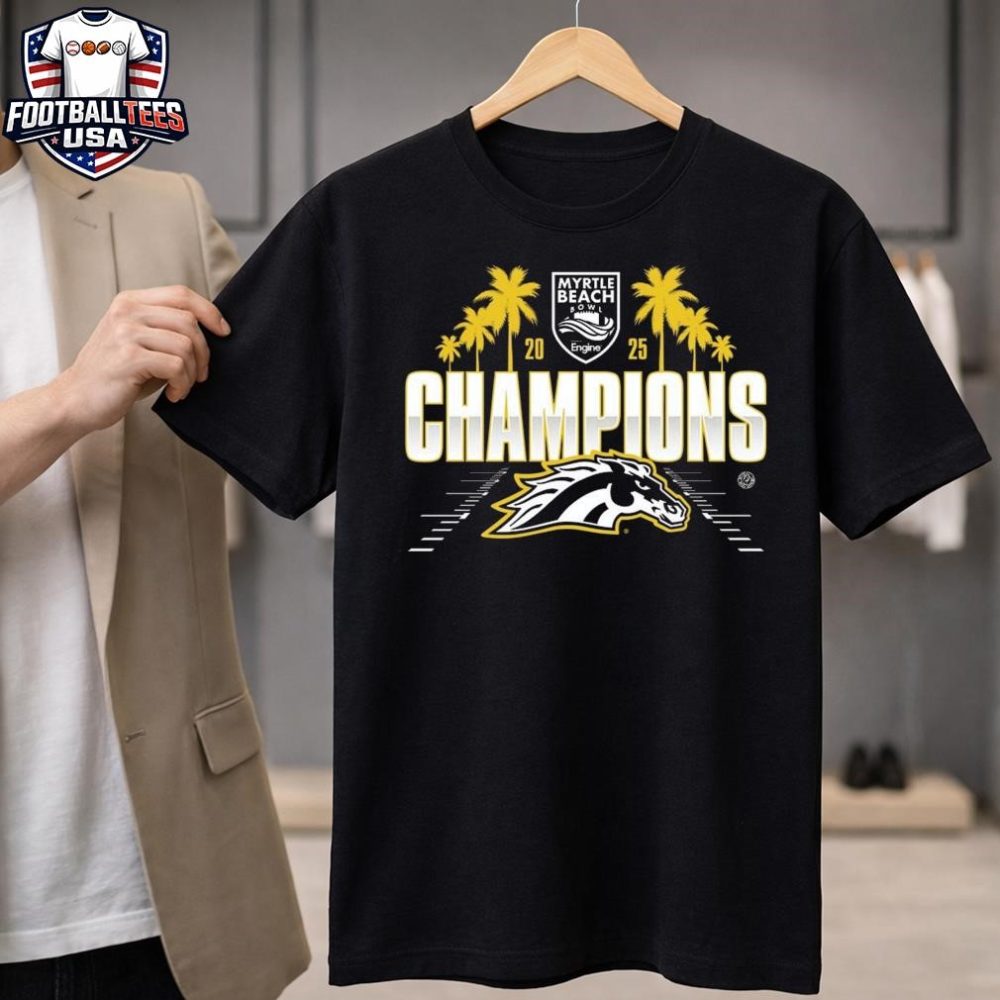 Western Michigan Broncos 2025 Ncaa Football Myrtle Beach Bowl Champions Logo Unisex Shirt
