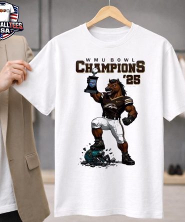 Western Michigan Broncos Myrtle Beach Bowl Champions 2025 Football Mascot Unisex Shirt