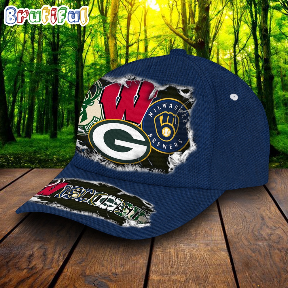Wisconsin Sports Cap, Wisconsin Baseball Cap, Baseball Hats - Image 2