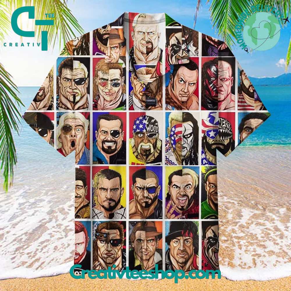 Wrestling Character Art Hawaiian Shirt
