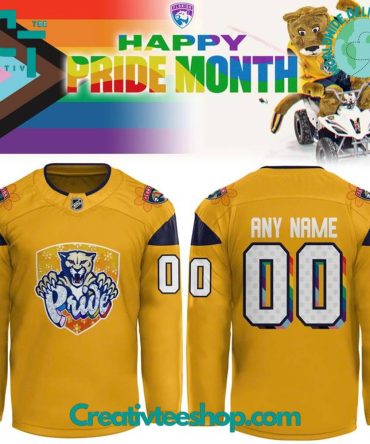 Florida Panthers Happy Pride Month 2025 Personalized Hockey Jersey