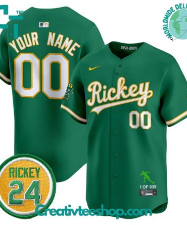 Oakland Athletics Rickey Tribute Style Special Baseball Jersey