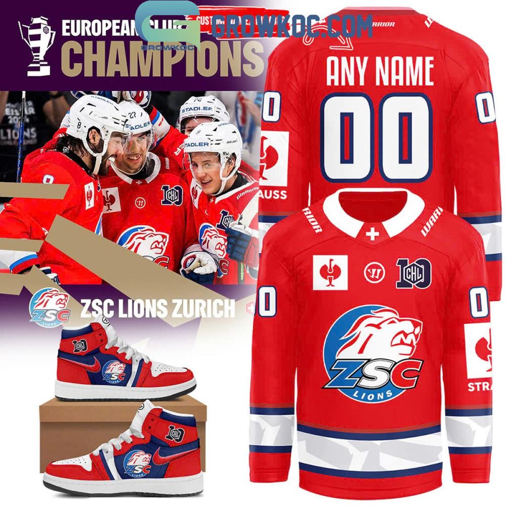 Zsc Lions Schweizer Meister 2025 Chl Champions Hockey Jersey