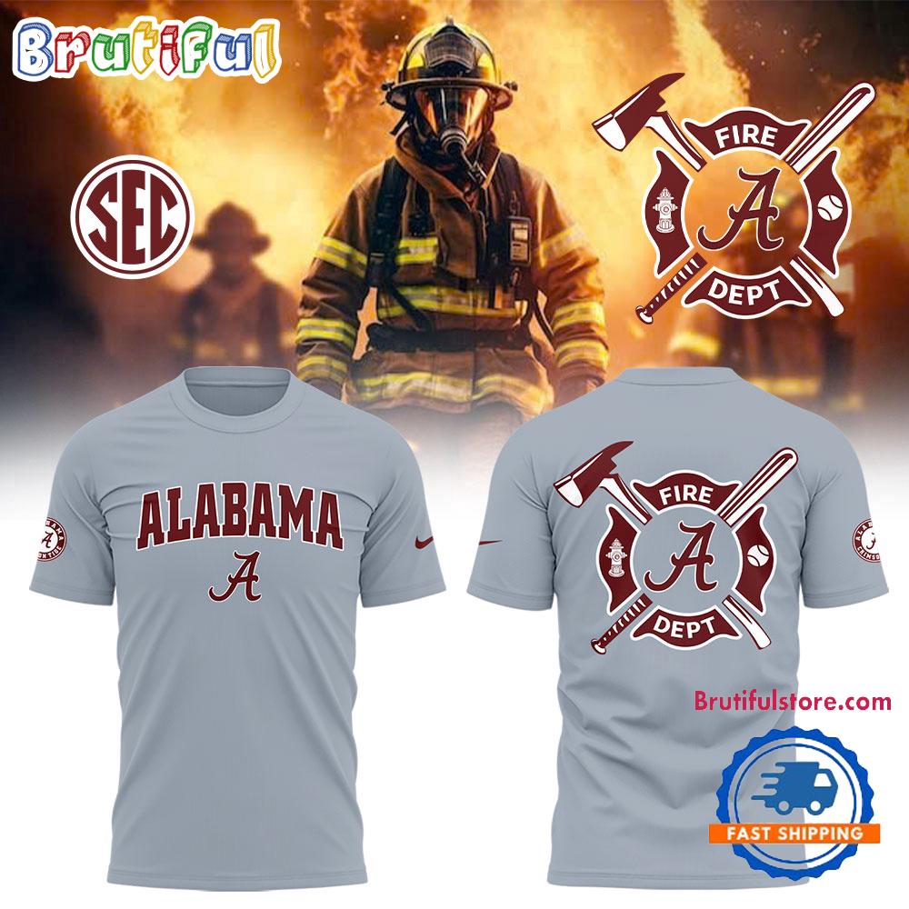 Alabama Crimson Tide Baseball X Firefighter Appreciation 2025 All Over Print T Shirt