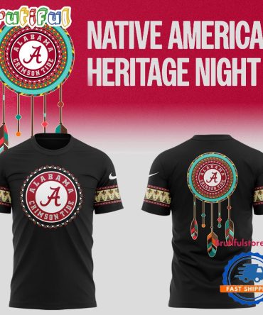 Alabama Crimson Tide Football Native American Heritage Black T Shirt