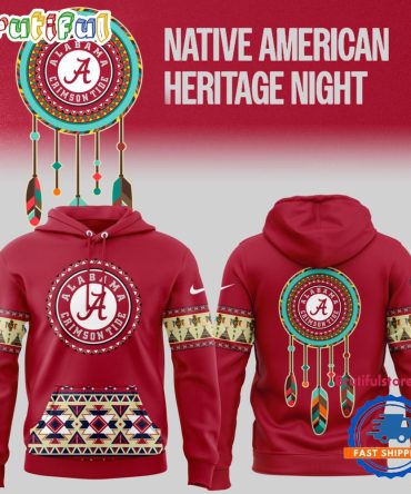 Alabama Crimson Tide Football Native American Heritage Red Hoodie