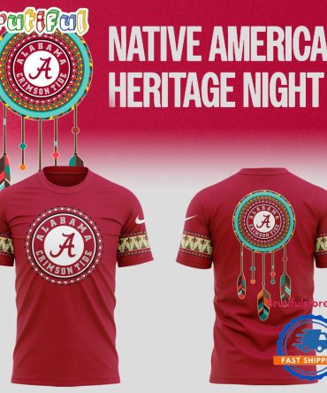 Alabama Crimson Tide Football Native American Heritage Red T Shirt