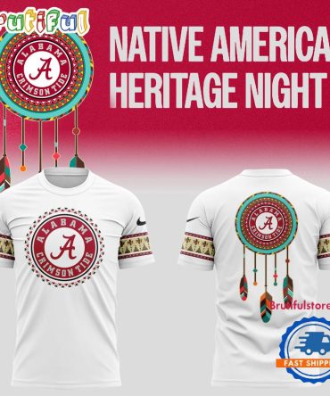 Alabama Crimson Tide Football Native American Heritage White T Shirt