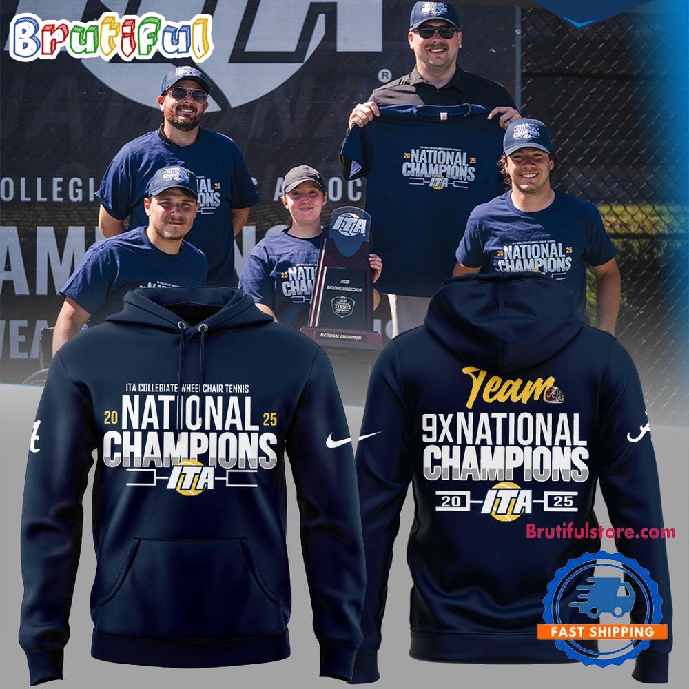 Alabama Crimson Tide Tennis Team 9X National Champions 2025 Hoodie