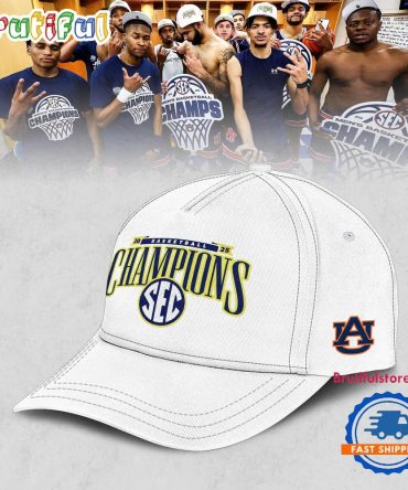 Auburn Tigers 2025 Sec Men’S Basketball Regular Season Champions Cap Hats