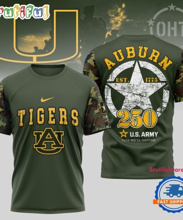 Auburn Tigers 250 Years Us Army Limited 3D Shirt