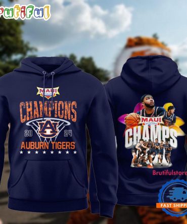 Auburn Tigers Basketball 2024 Maui Invitational Champions 3D Shirt