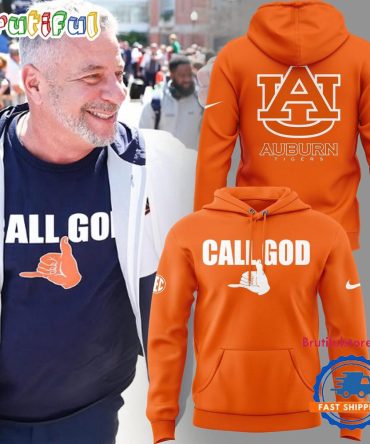 Auburn Tigers Basketball Call God 3D Print Orange Hoodie