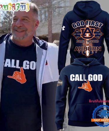 Auburn Tigers Basketball Call God Logo 2025 Hoodie