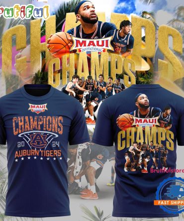 Auburn Tigers Men’S Basketball 2024 Champions Limited Edition 3D Shirt