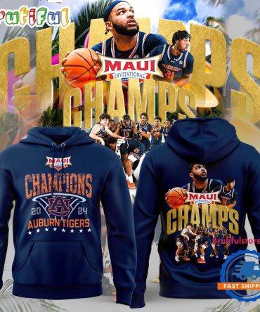 Auburn Tigers Men’S Basketball 2024 Champions Limited Navy Hoodie