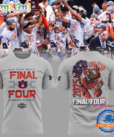 Auburn Tigers Men’S Basketball 2025 Final Four Mascot T Shirt