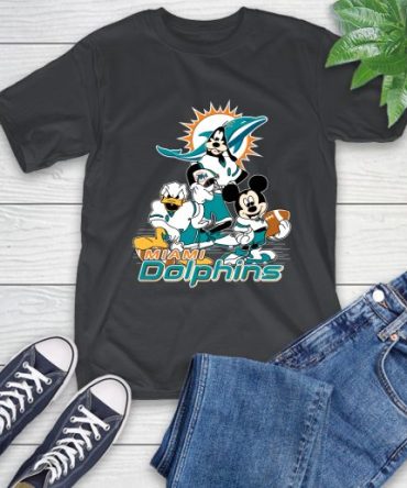 Nfl Miami Dolphins Mickey Mouse Donald Duck Goofy Football Shirt T-Shirt