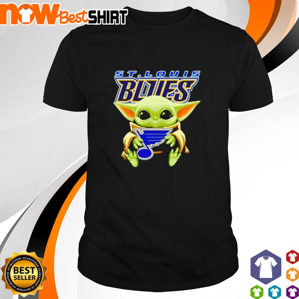 Baby Yoda Hug St. Louis Blues Shirt