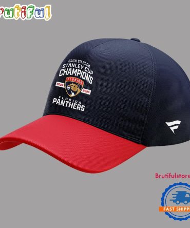 Back 2 Back Florida Panthers 2025 Stanley Cup Champions Team Design Logo Cap