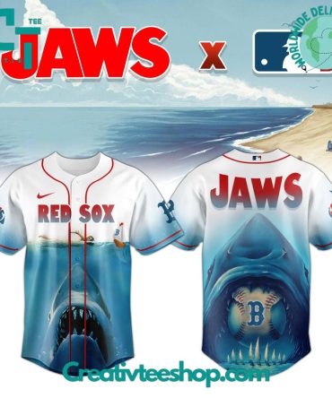 Boston Red Sox X Jaws Movie 50Th Anniversary Special Baseball Jersey