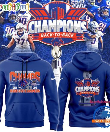 Boise State Broncos Football Is Your 2024 Mountain West Conference Champions Design Hoodie