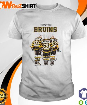 Boston Bruins Bergeron 37 Marchand 63 Pastrnak 88 Signatures Shirt