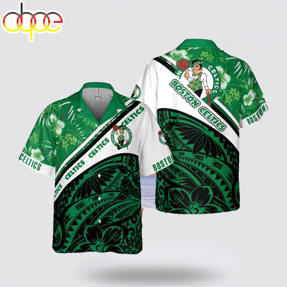 Boston Celtics Polynesian Pattern Hawaiian Shirt For Fans