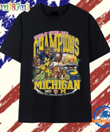 Cheez It Citrus Bowl Champions 2025 Wolverines Michigan Vintage T Shirt