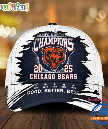 Chicago Bears Nfl 2025 Nfc North Champions Logo Classic Cap