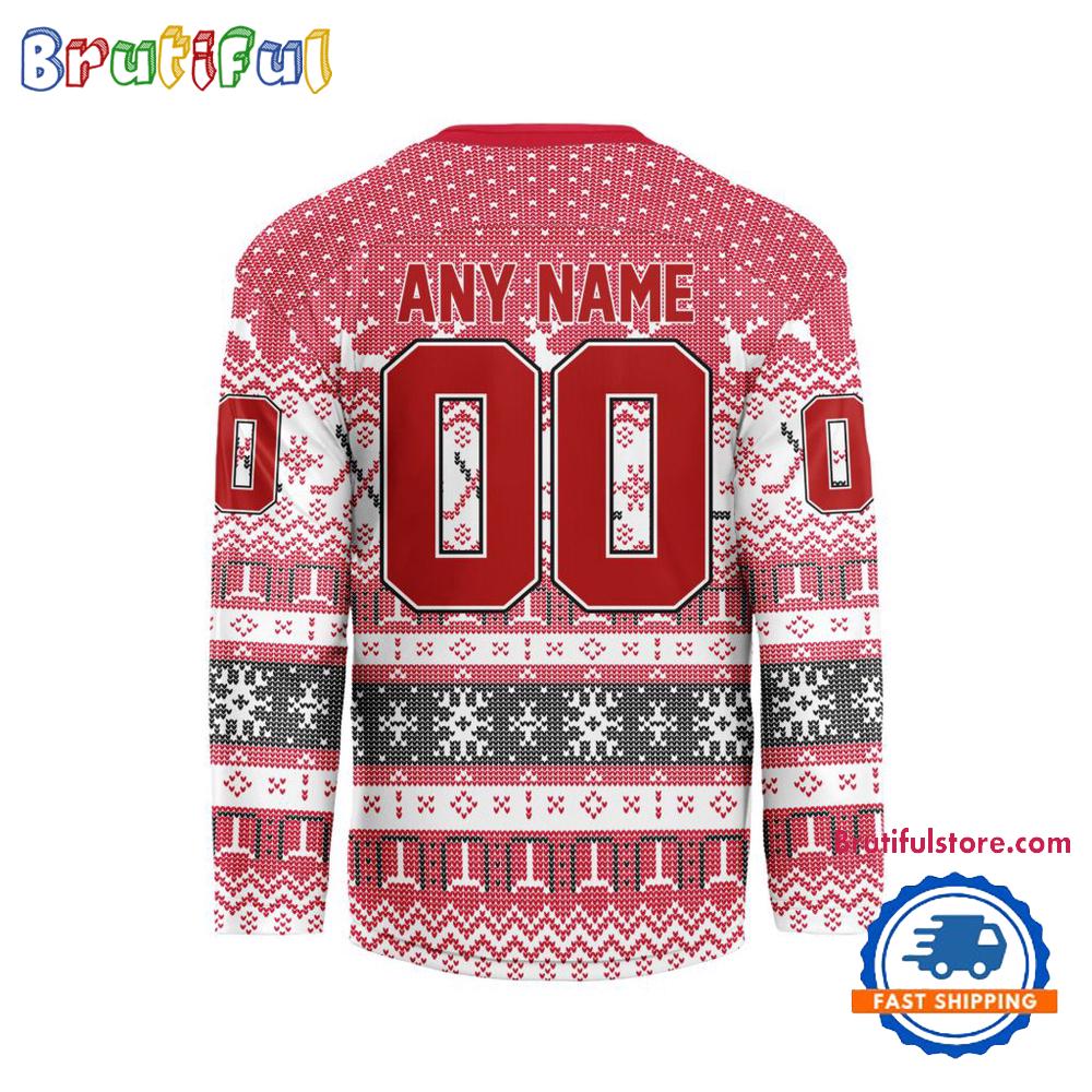 Chicago Blackhawks 2025 Nhl Christmas Personalized Hockey Jersey Design - Image 2