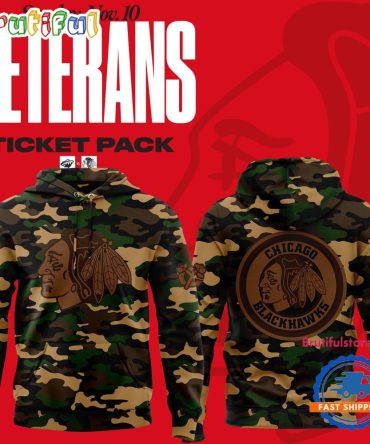 Chicago Blackhawks Veterans Limited Edition New 3D Shirt