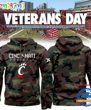 Cincinnati Bearcats Football 2024 Veterans Military Appreciation Hoodie