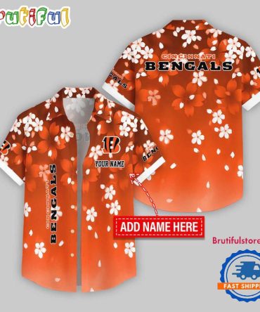 Cincinnati Bengals Five-Petaled Flower Pattern Hawaii Shirt