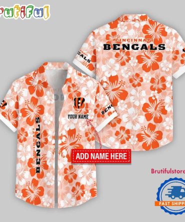 Cincinnati Bengals Flower Palm Tree Aloha Hawaii Shirt