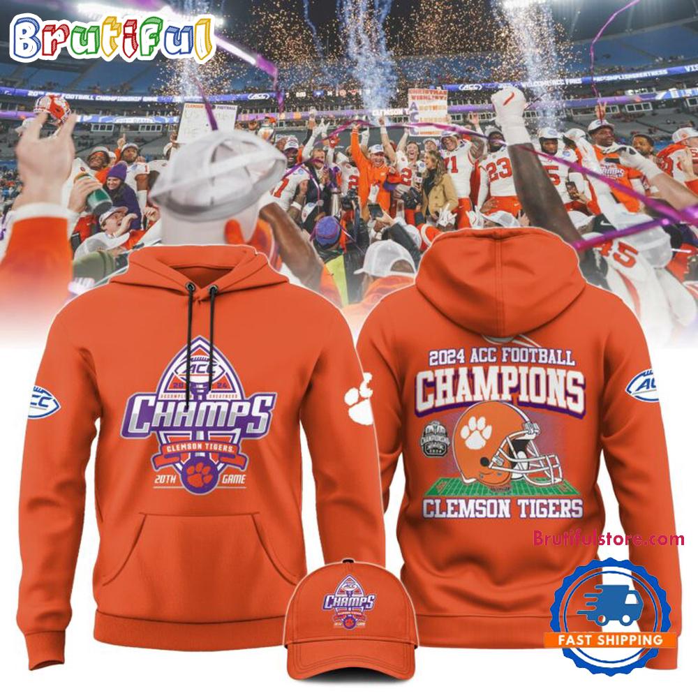 Clemson Football 2024 Acc Conference Champions Hoodie
