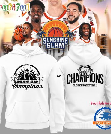Clemson Tigers Basketball 2024 Sunshine Slam Champions Hoodie