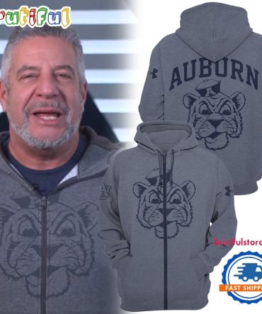 Coach Bruce Pearl Auburn Tigers Basketball Zip Hoodie Shirt