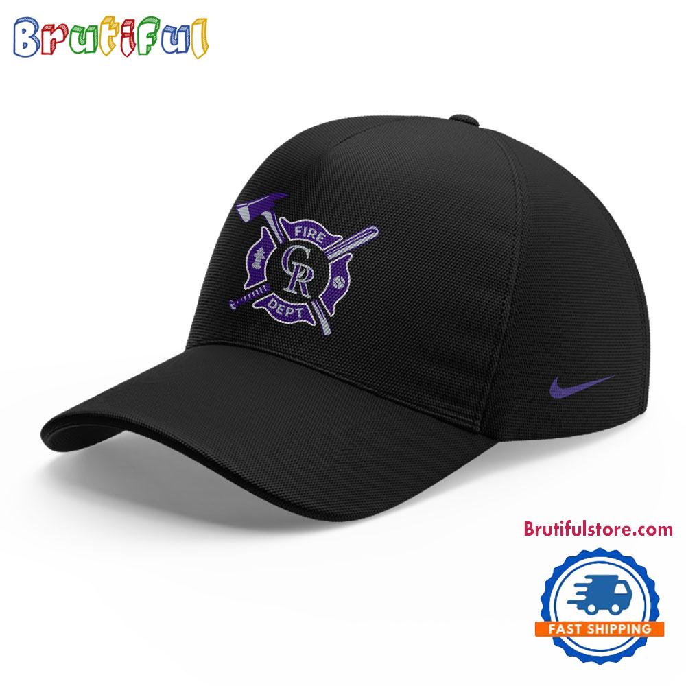 Colorado Rockies X Firefighter Appreciation Night Black Cap