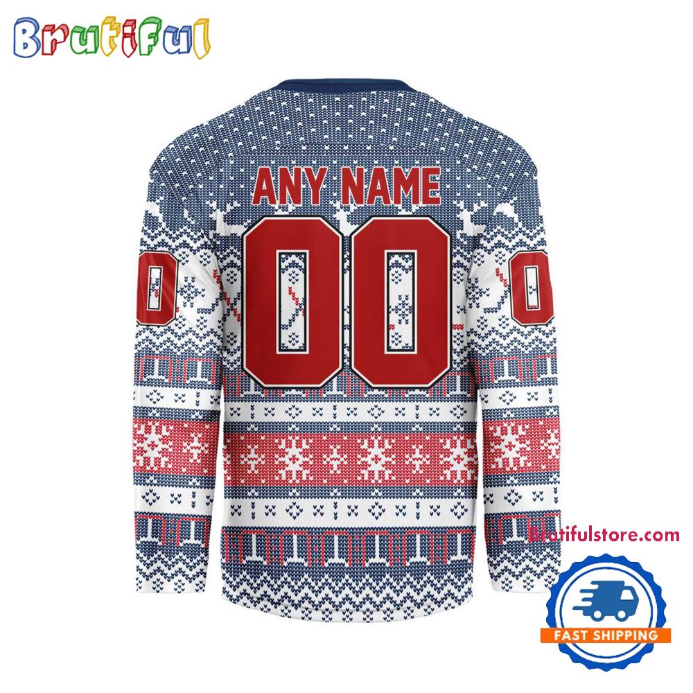 Columbus Blue Jackets 2025 Nhl Christmas Personalized Hockey Jersey Design - Image 2
