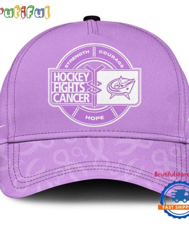Columbus Blue Jackets 2025 Nhl Hockey Fights Cancer Limited Edition Cap