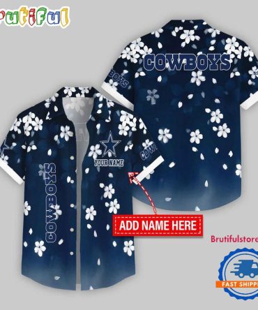 Dallas Cowboys Five-Petaled Flower Pattern Hawaii Shirt